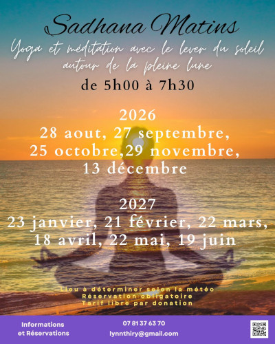 CALENDRIER DES MATINS SADHANAS SAISON 2026/2027